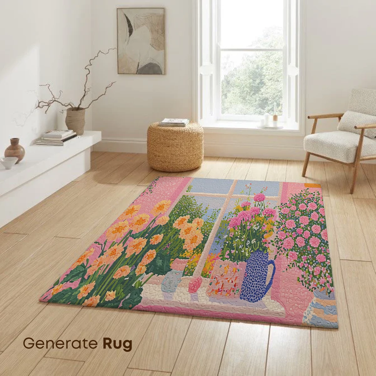 Blooming Serenity: A Floral Haven in Pastel Bliss - Image 6