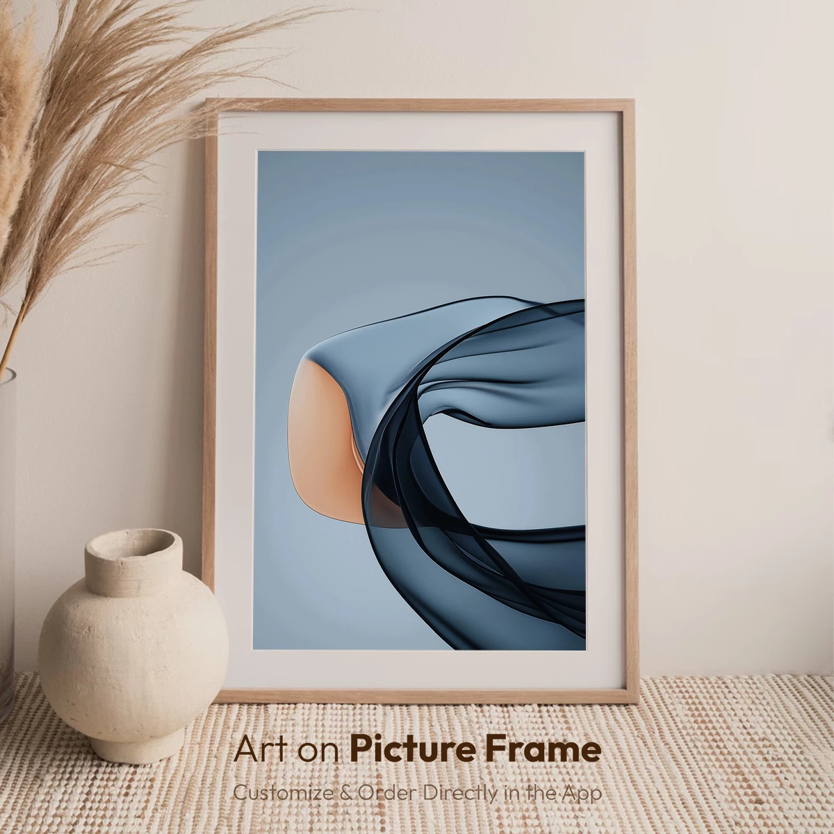 Ethereal Silk Dance: Abstract Flow in Monochrome - Image 7