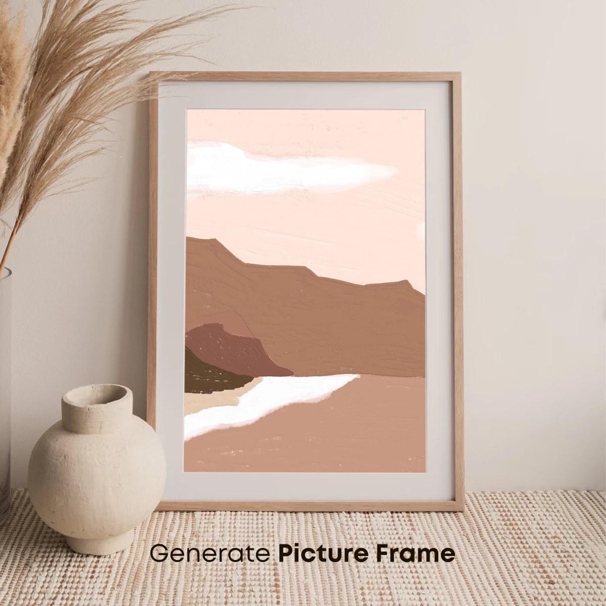 Desert Dawn Palette: Abstract Coastal Serenity - Image 7