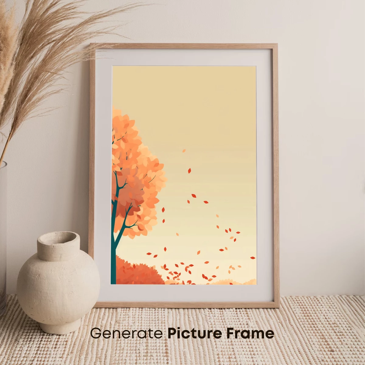 Autumn Whispers: Falling Leaves in Warm Hues - Image 7