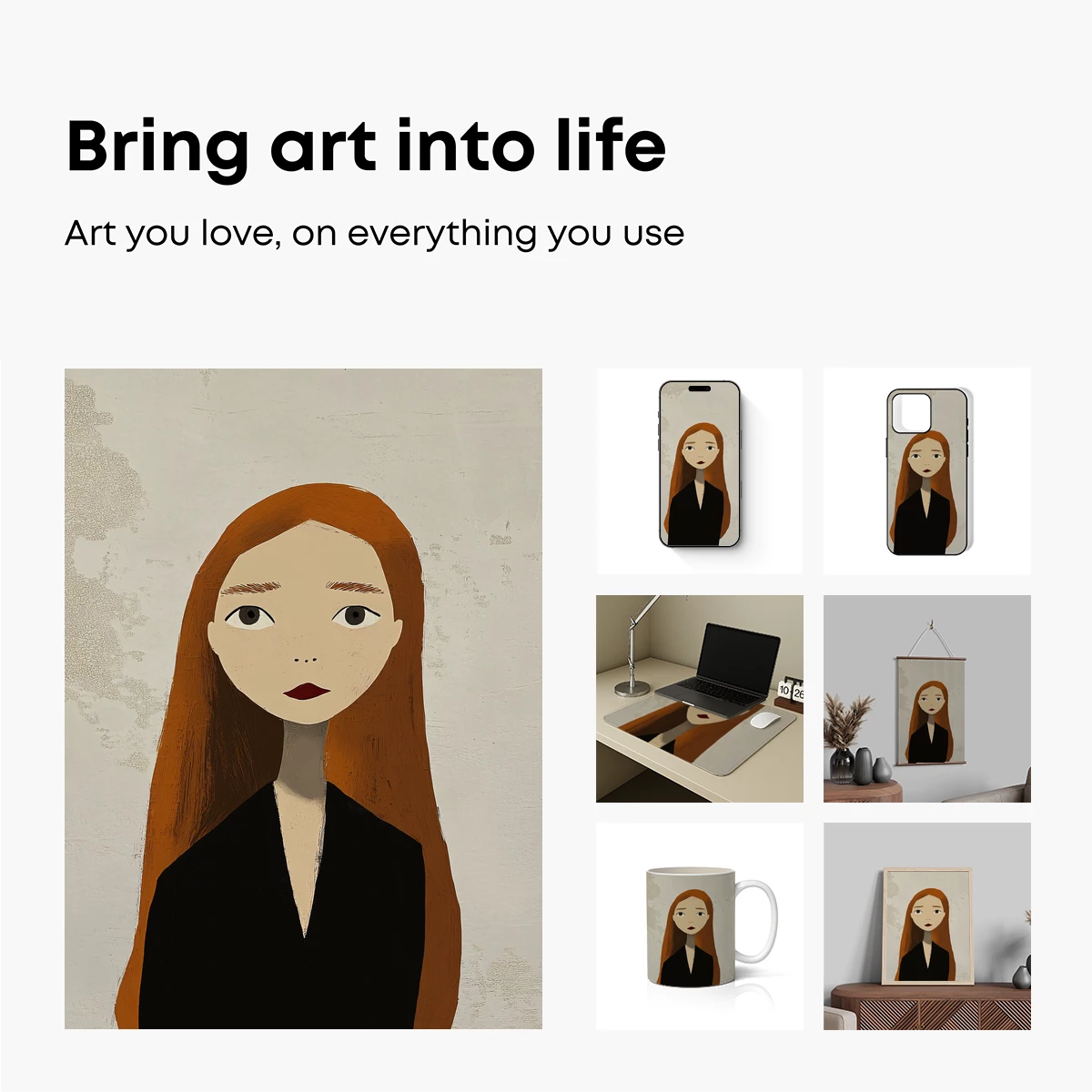 Elegant Simplicity: Minimalist Portrait Art - Image 2