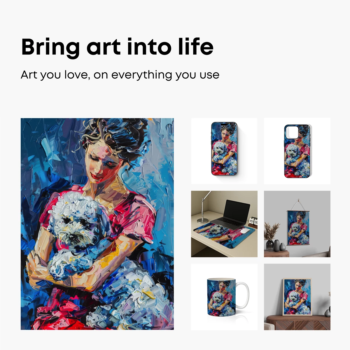 Embrace of Colors: Palette Knife Portrait - Image 2