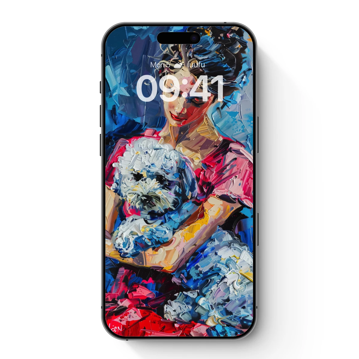 Embrace of Colors: Palette Knife Portrait