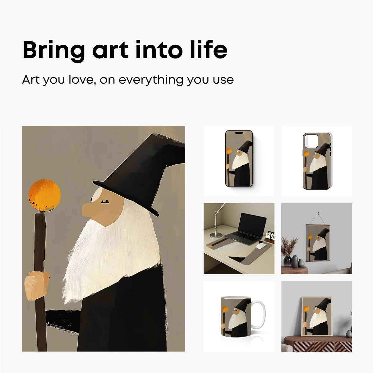 Elderly Sage with Illuminated Orb - Image 2