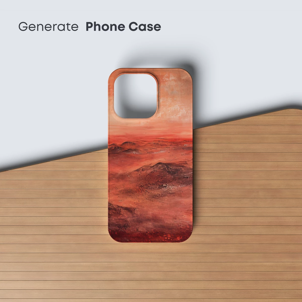 Crimson Horizon: Abstract Landscape in Fiery Hues - Image 3