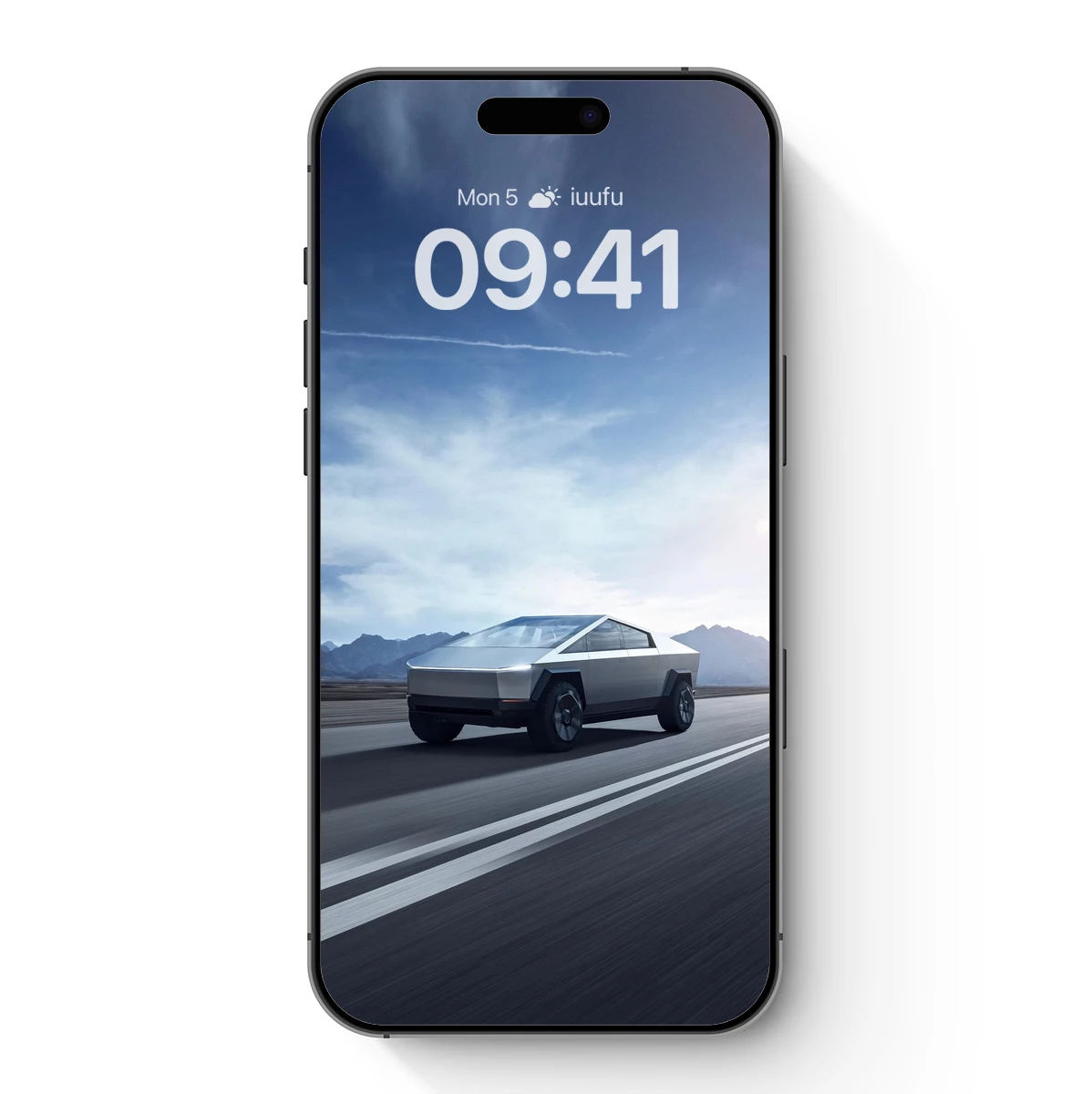 Futuristic Pickup on Desert Highway Futuristic Pickup on Desert Highway