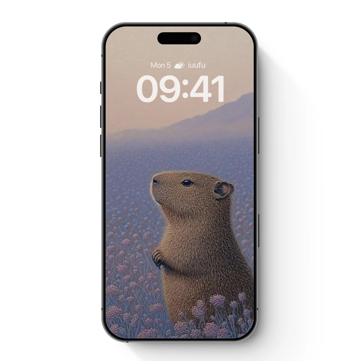 Capybara in Twilight Bloom