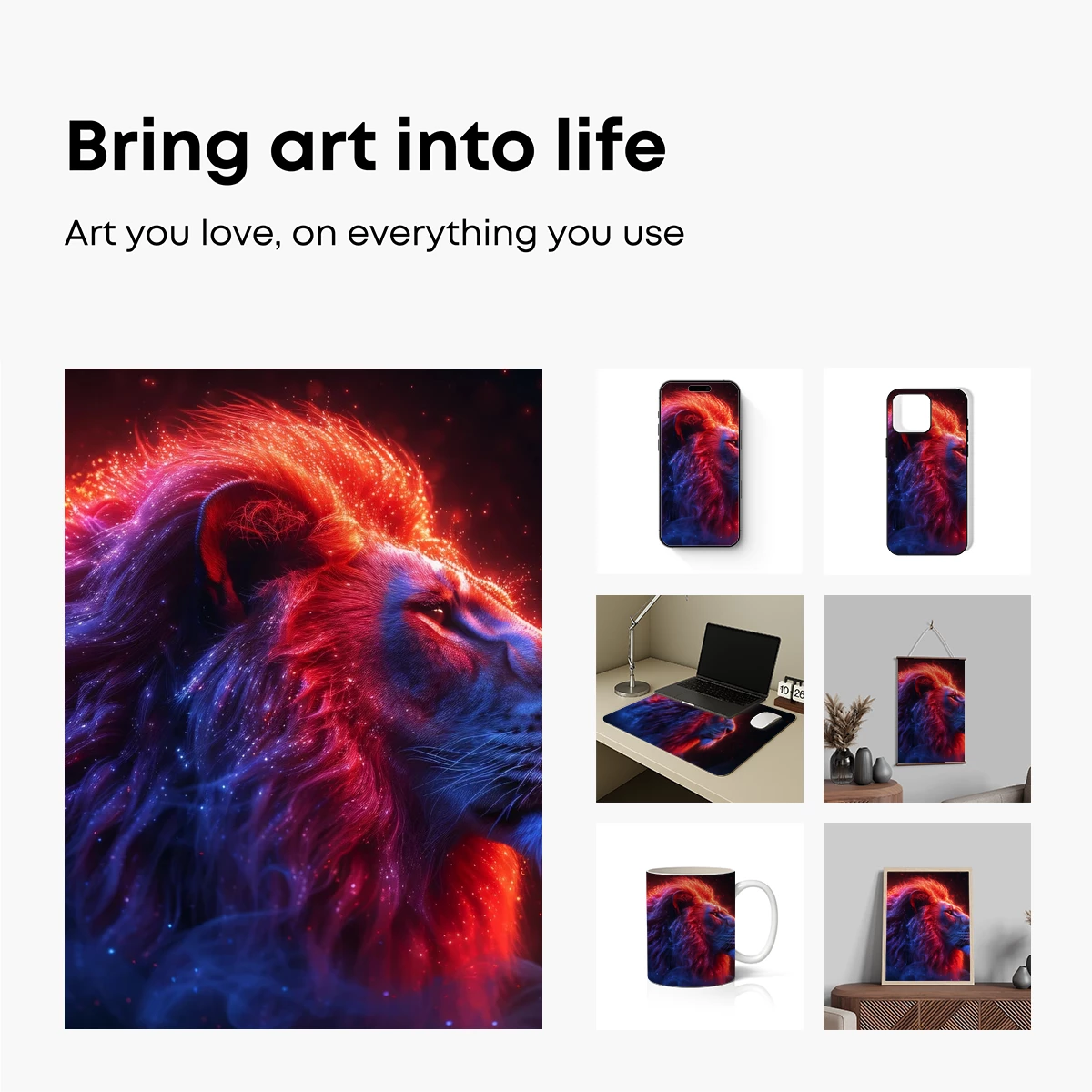 Cosmic Lion: A Fiery Celestial King - Image 2