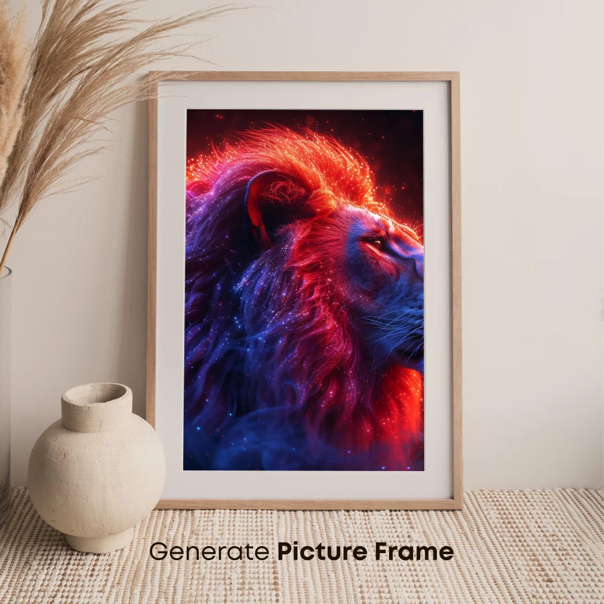 Cosmic Lion: A Fiery Celestial King - Image 7