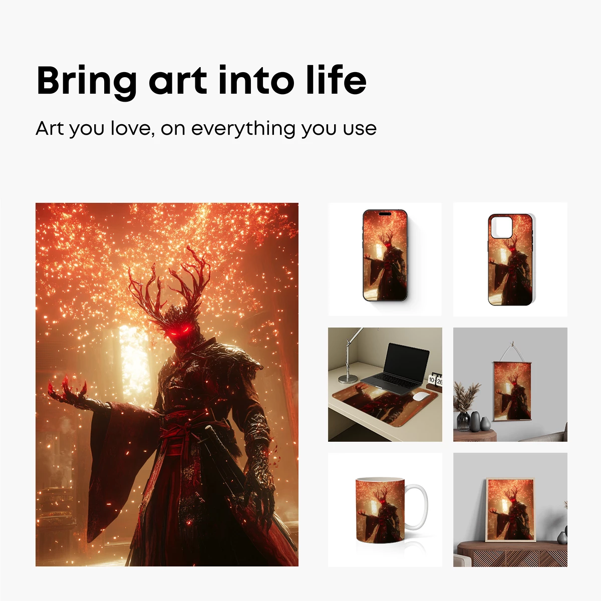 Dark Sovereign Amidst Fiery Embers - Image 2