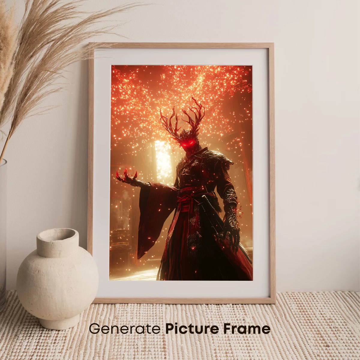 Dark Sovereign Amidst Fiery Embers - Image 7