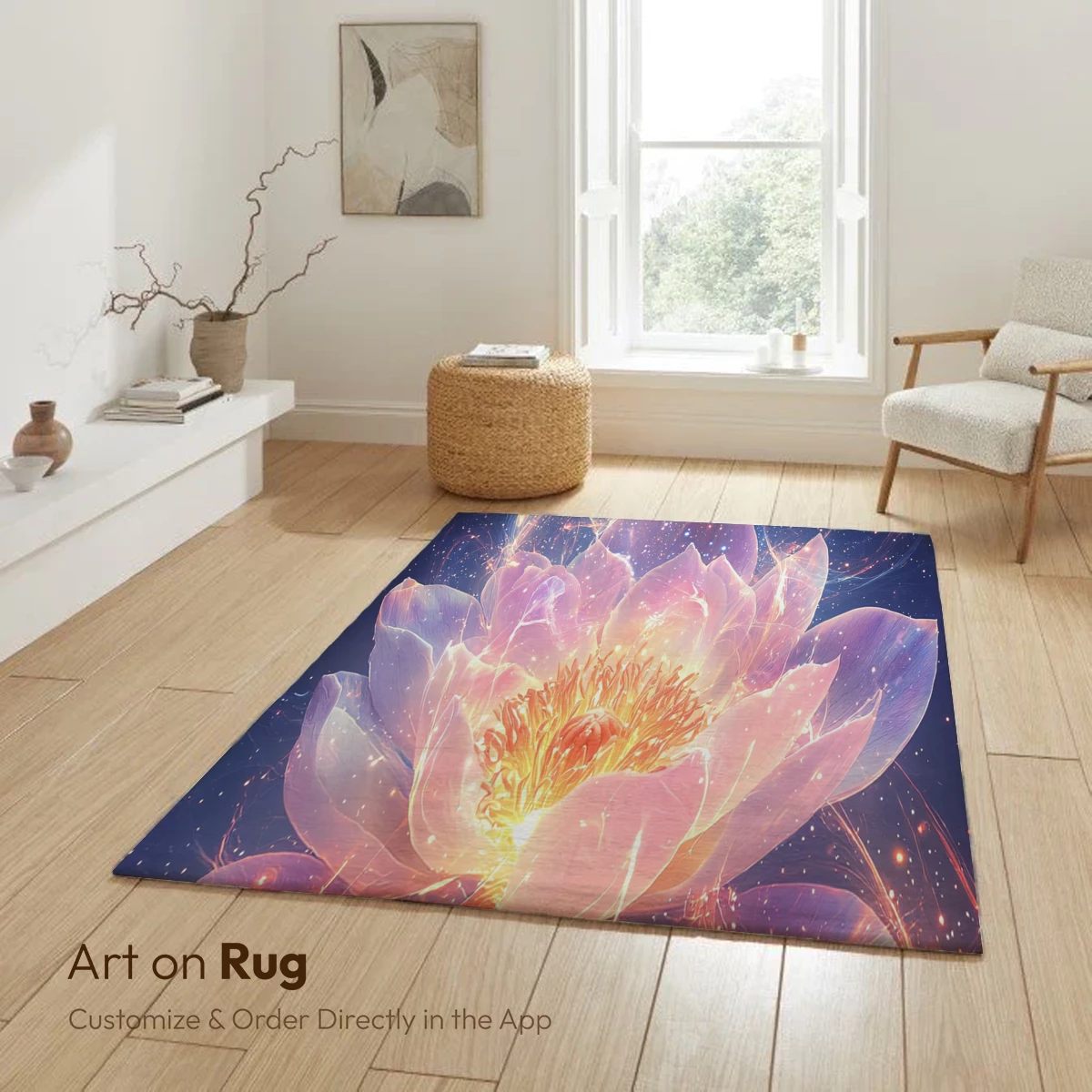 Cosmic Lotus Bloom: Ethereal Flower in Starlight - Image 6