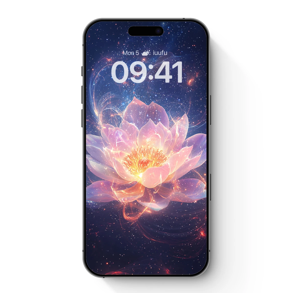 Cosmic Lotus Bloom: Ethereal Flower in Starlight