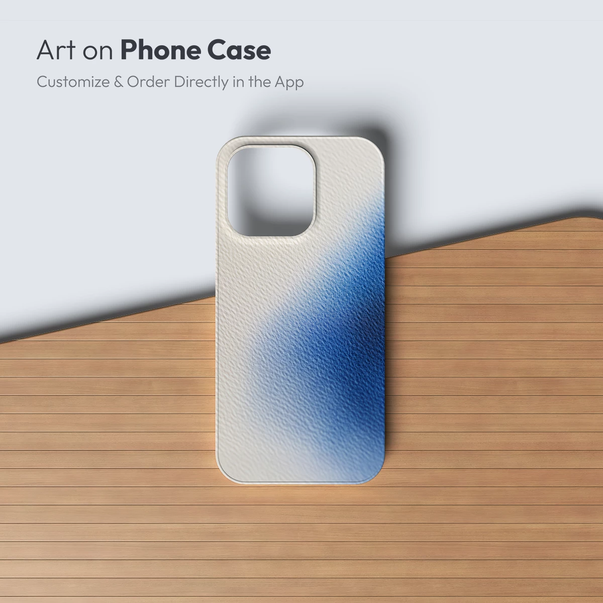 Blue Gradient Textured Canvas - Image 3