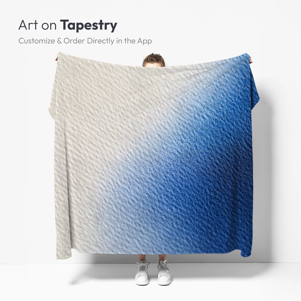 Blue Gradient Textured Canvas - Image 5