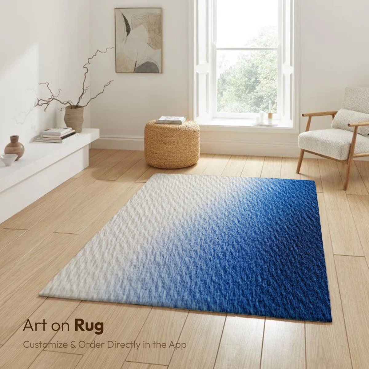 Blue Gradient Textured Canvas - Image 6
