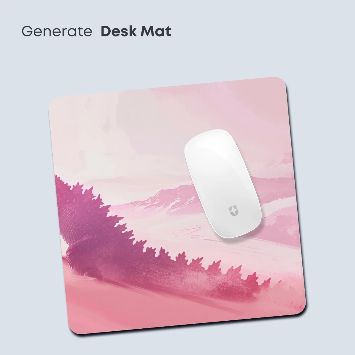 Crimson Dune Guardian: Mythical Lizard in Pink Sands - Image 4