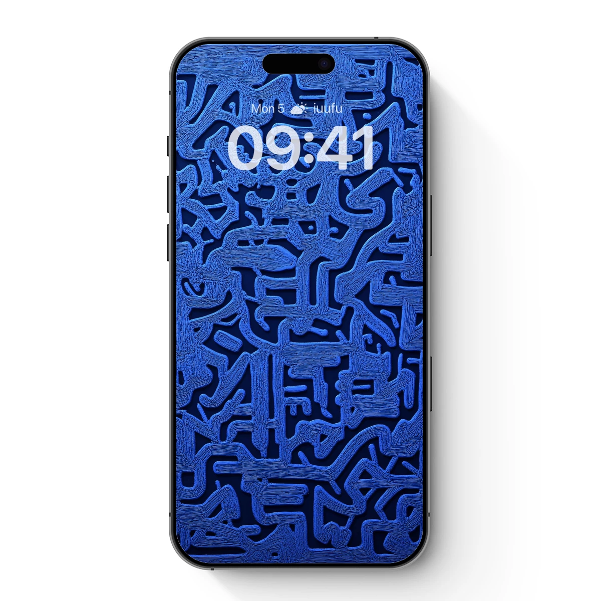 Blue Labyrinth Odyssey: Abstract Maze Art