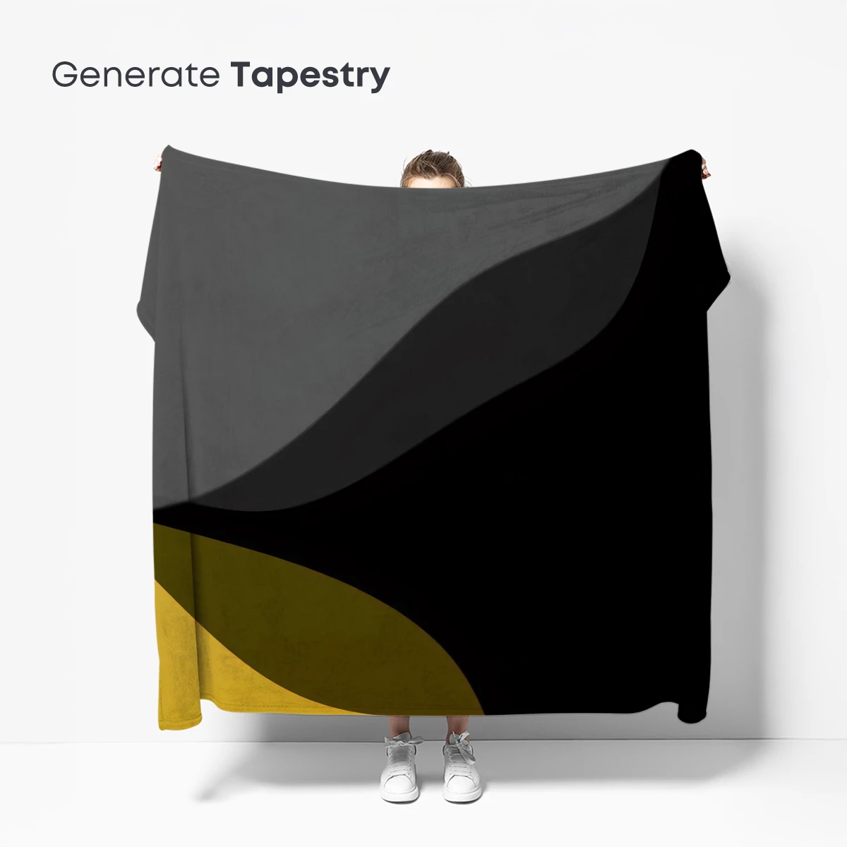 Abstract Elegance: Gray and Gold Flow - Image 5