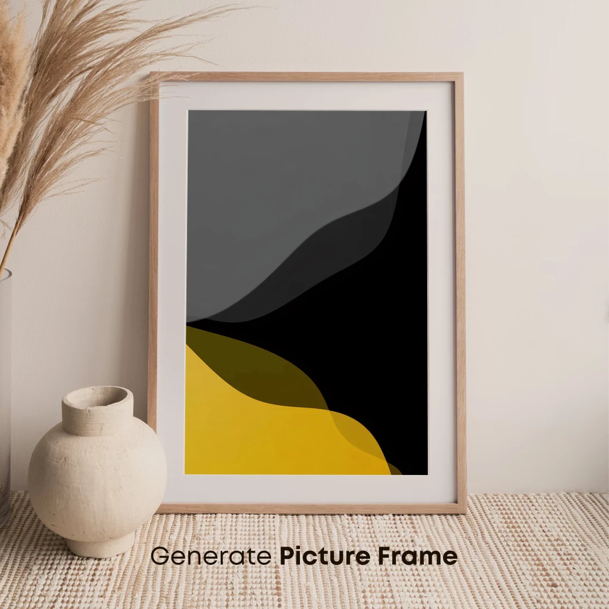 Abstract Elegance: Gray and Gold Flow - Image 7