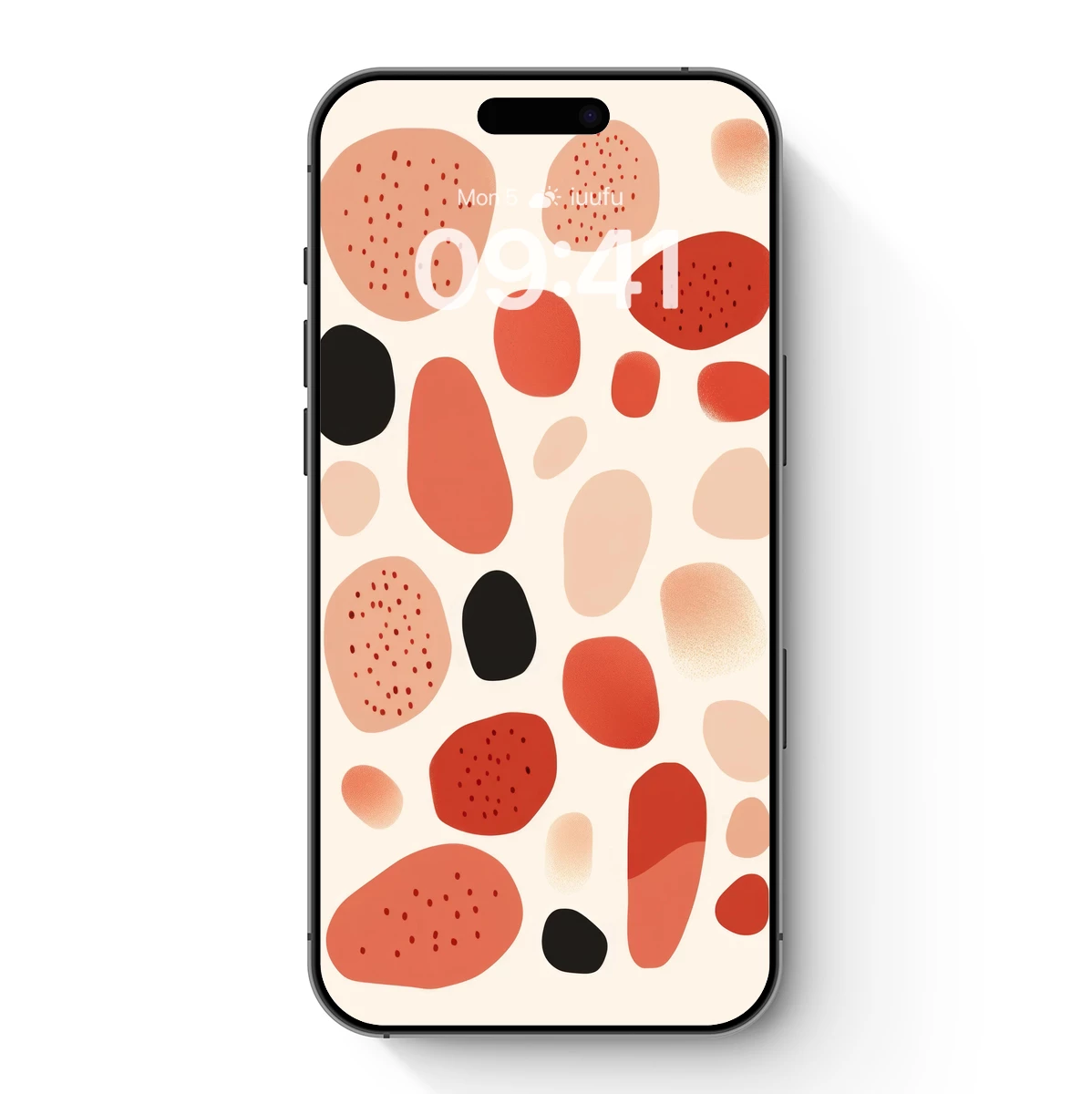 Abstract Pebble Symphony: Organic Shapes in Warm Tones