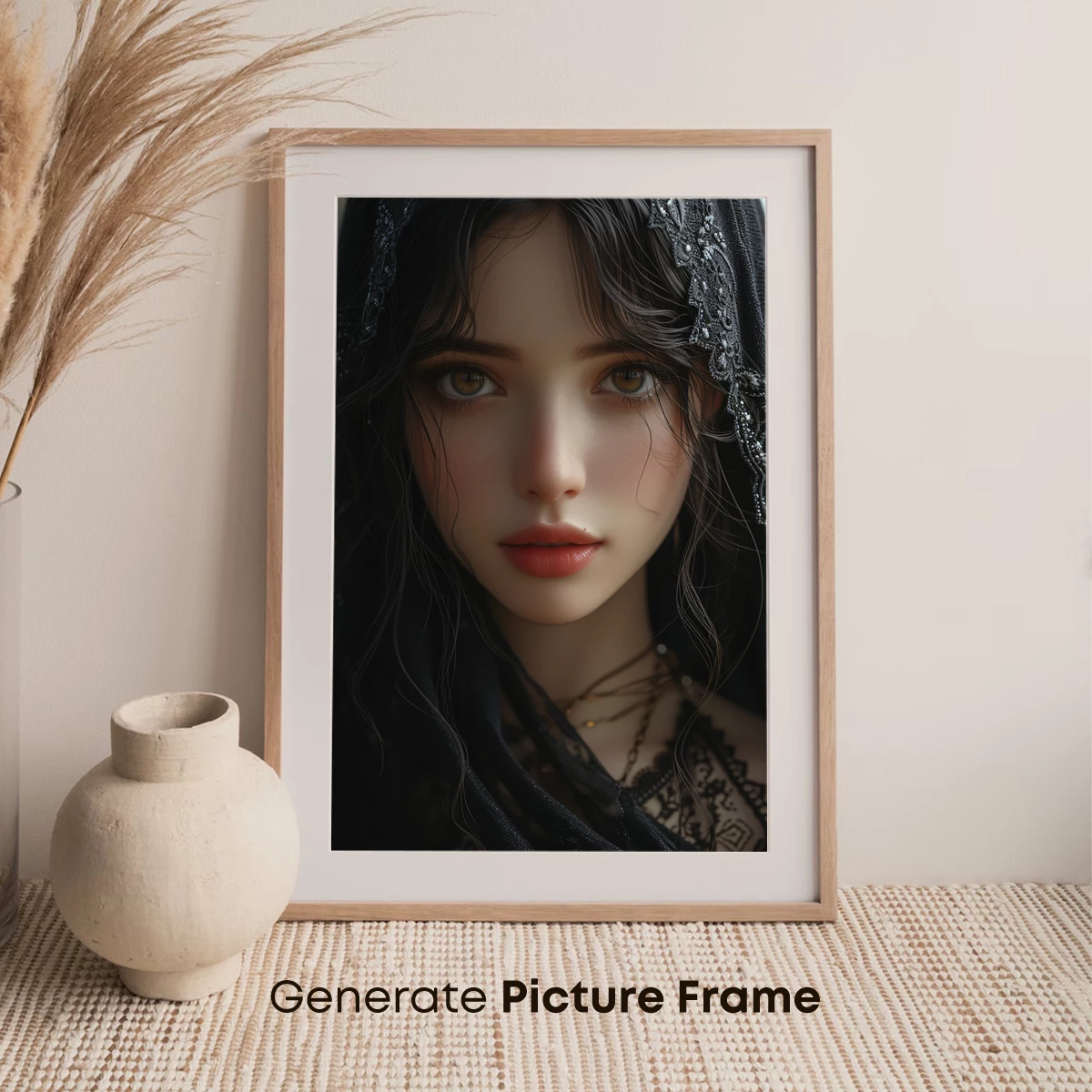 Ethereal Gothic Elegance: Veiled Beauty - Image 7