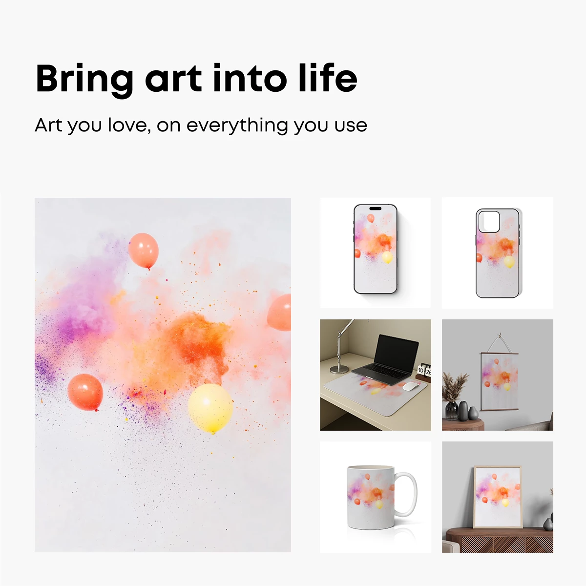 Explosive Balloon Burst in Vibrant Powders - Image 2