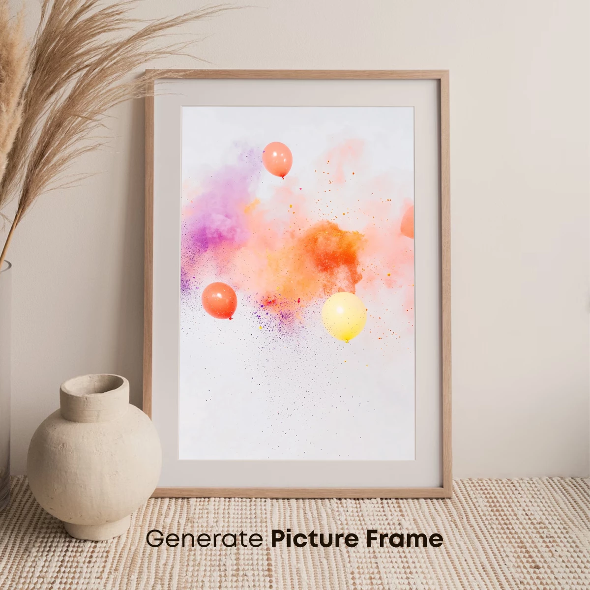 Explosive Balloon Burst in Vibrant Powders - Image 7