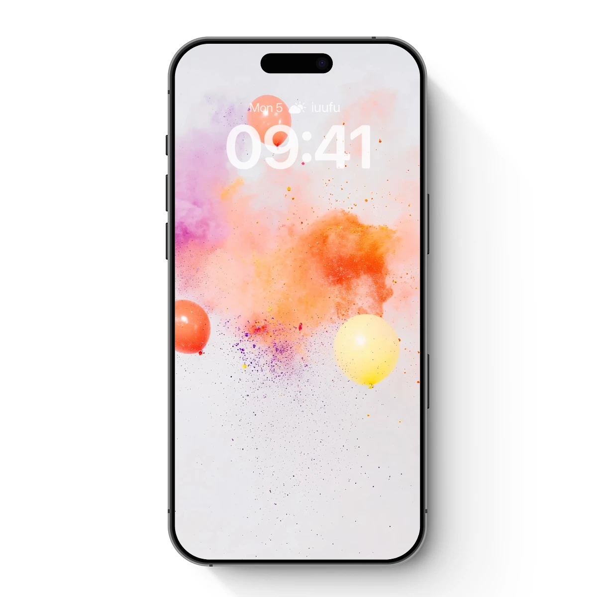 Explosive Balloon Burst in Vibrant Powders