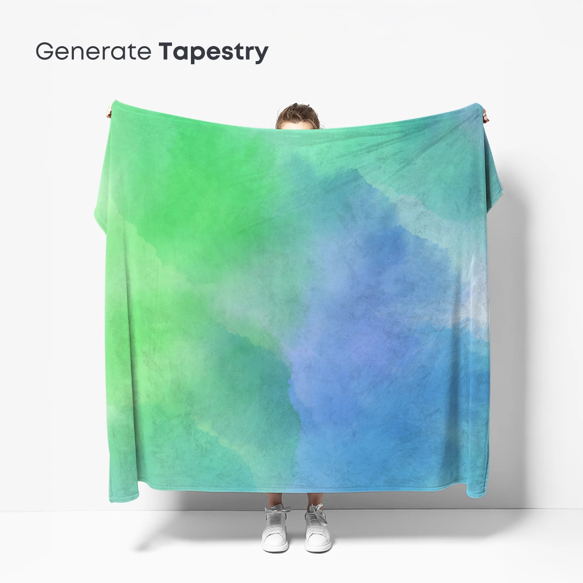 Ethereal Aqua Symphony: Abstract Watercolor Fusion - Image 5