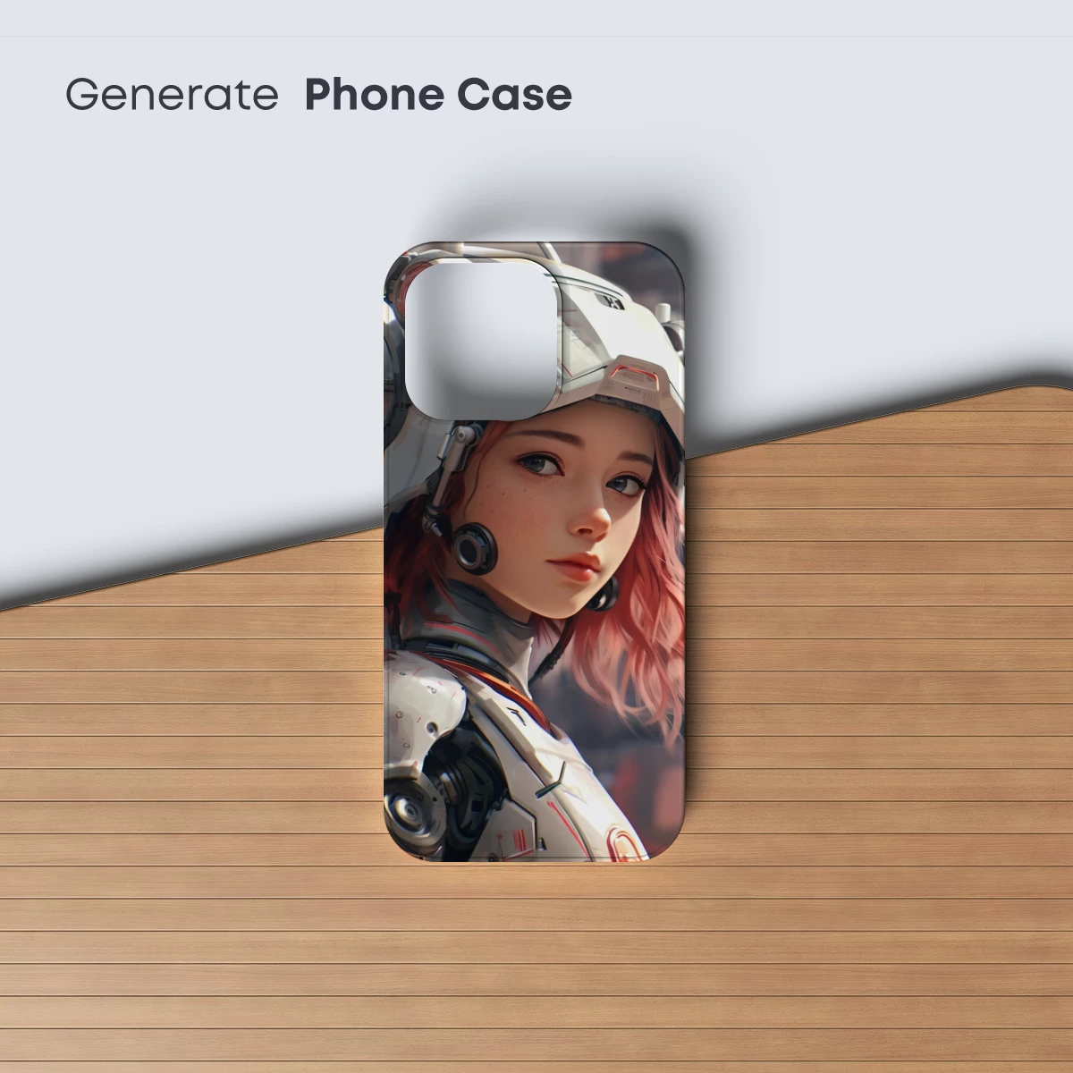 Cyberpunk Futurist: Pink-Haired Robot Warrior - Image 3