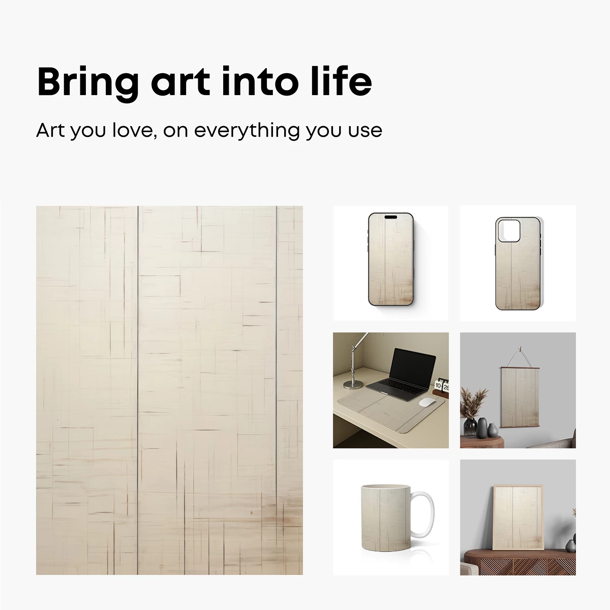 Geometric Wood Symphony: Abstract Nature Mosaic - Image 2