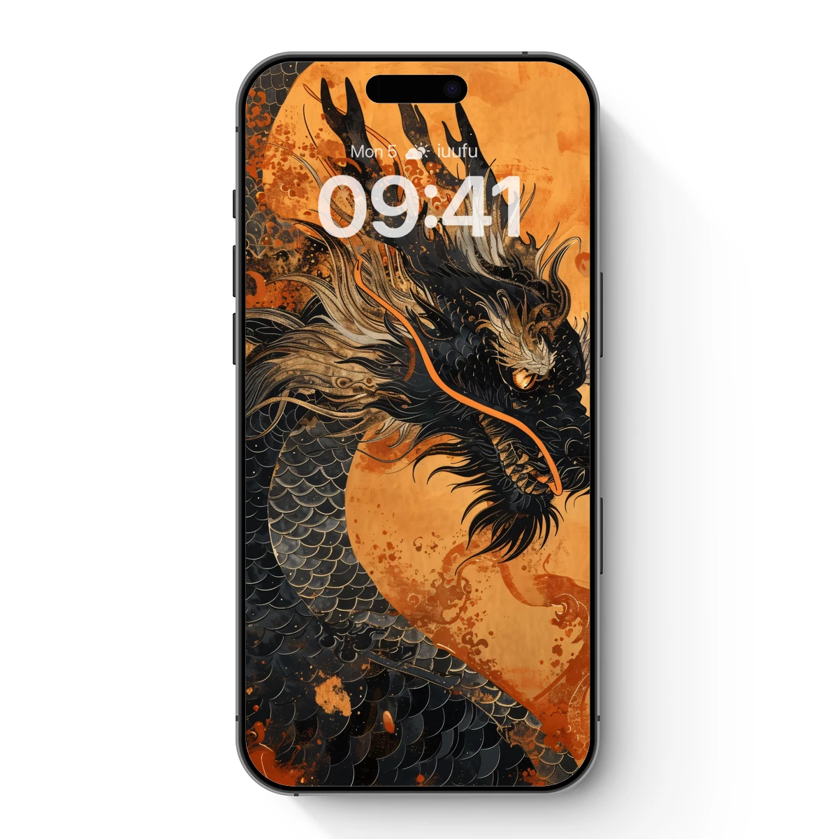 Ethereal Dragon in Golden Haze