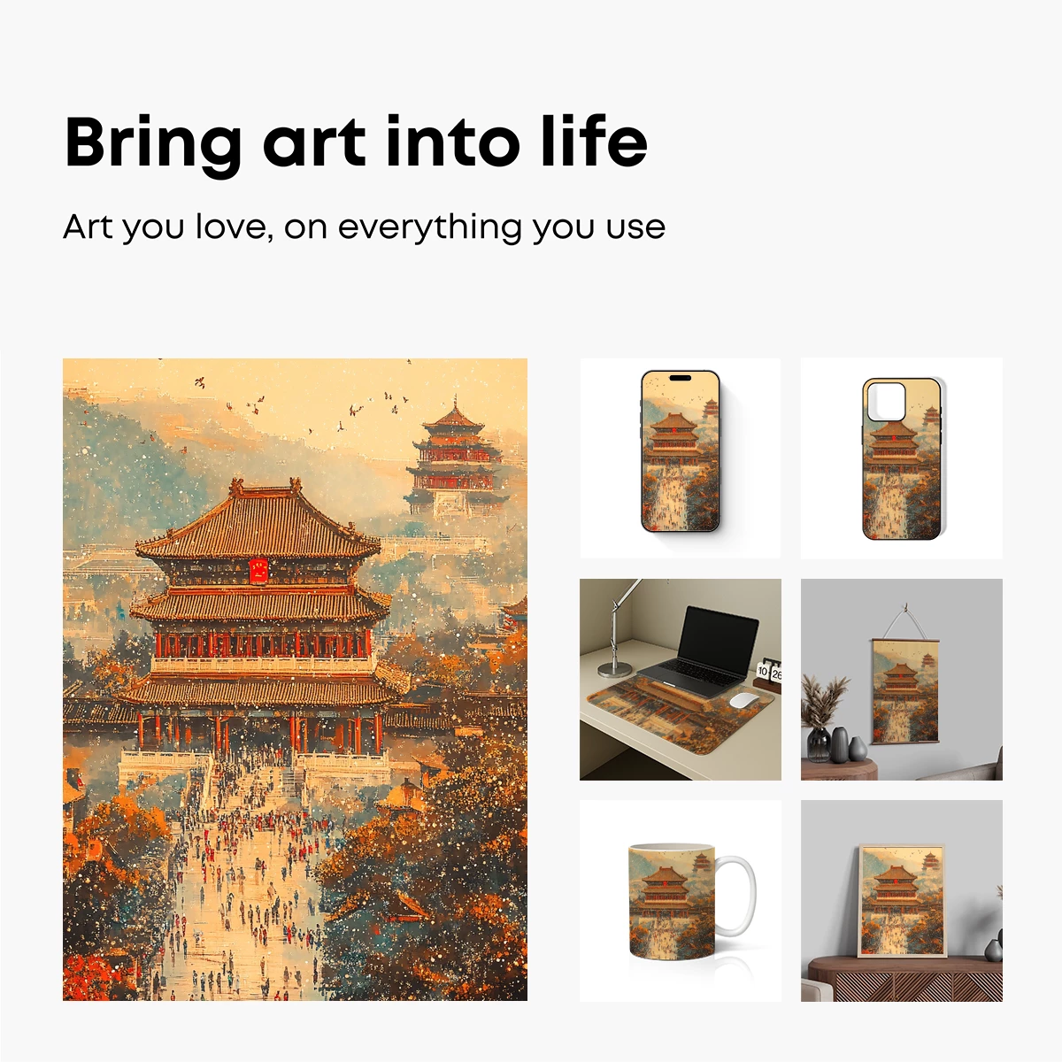 Autumnal Temple Serenade: A Vivid Cultural Symphony - Image 2