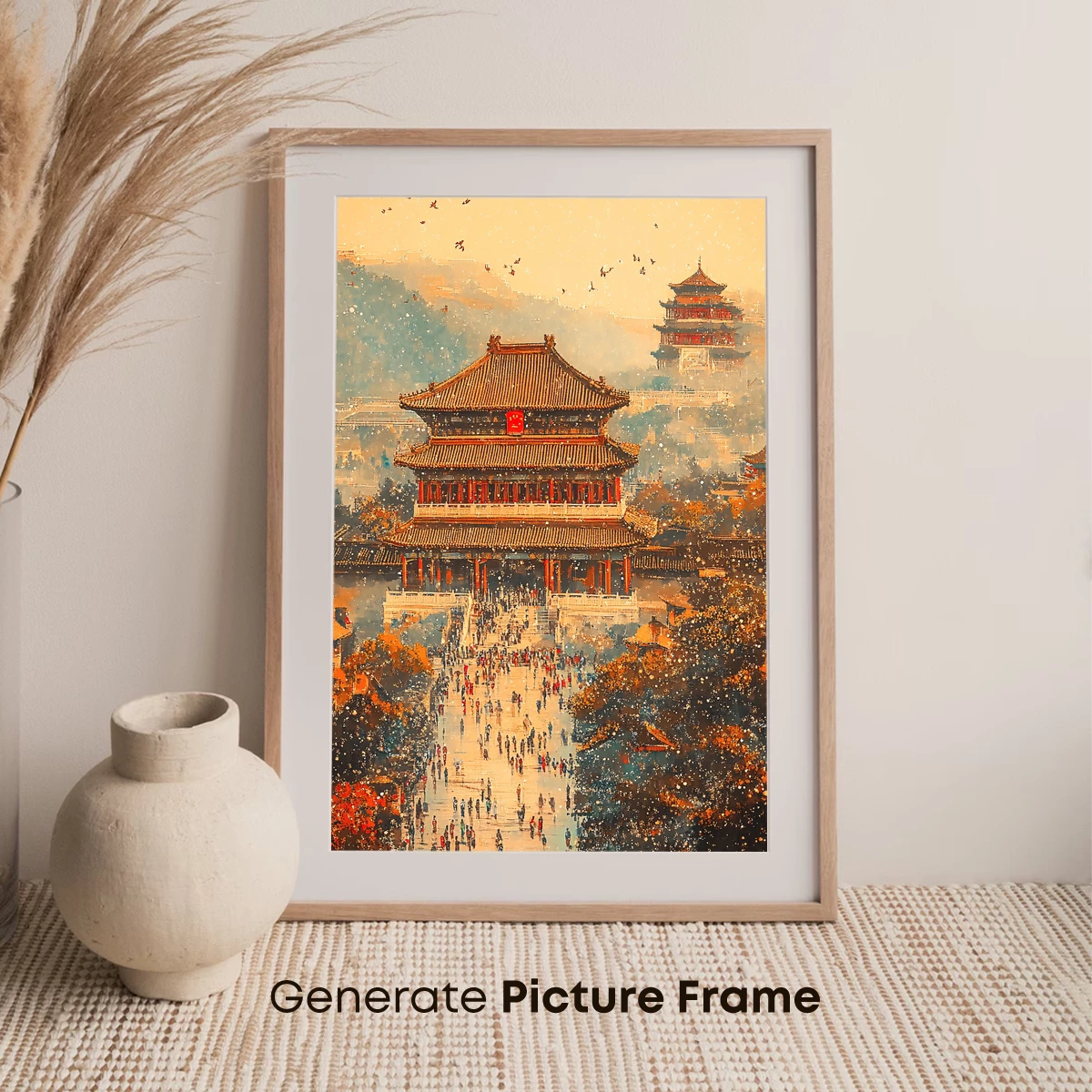 Autumnal Temple Serenade: A Vivid Cultural Symphony - Image 7