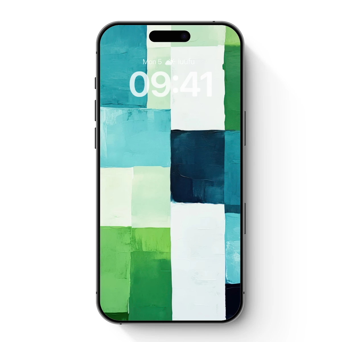 Geometric Harmony in Teal and Green