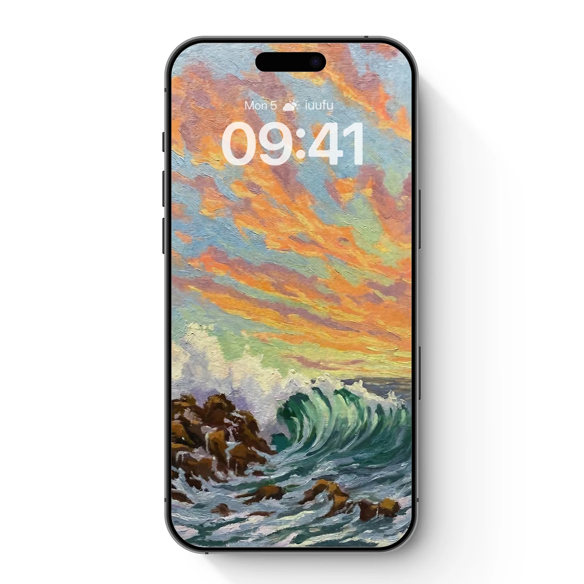 Crimson Tide: Van Gogh's Ocean Symphony