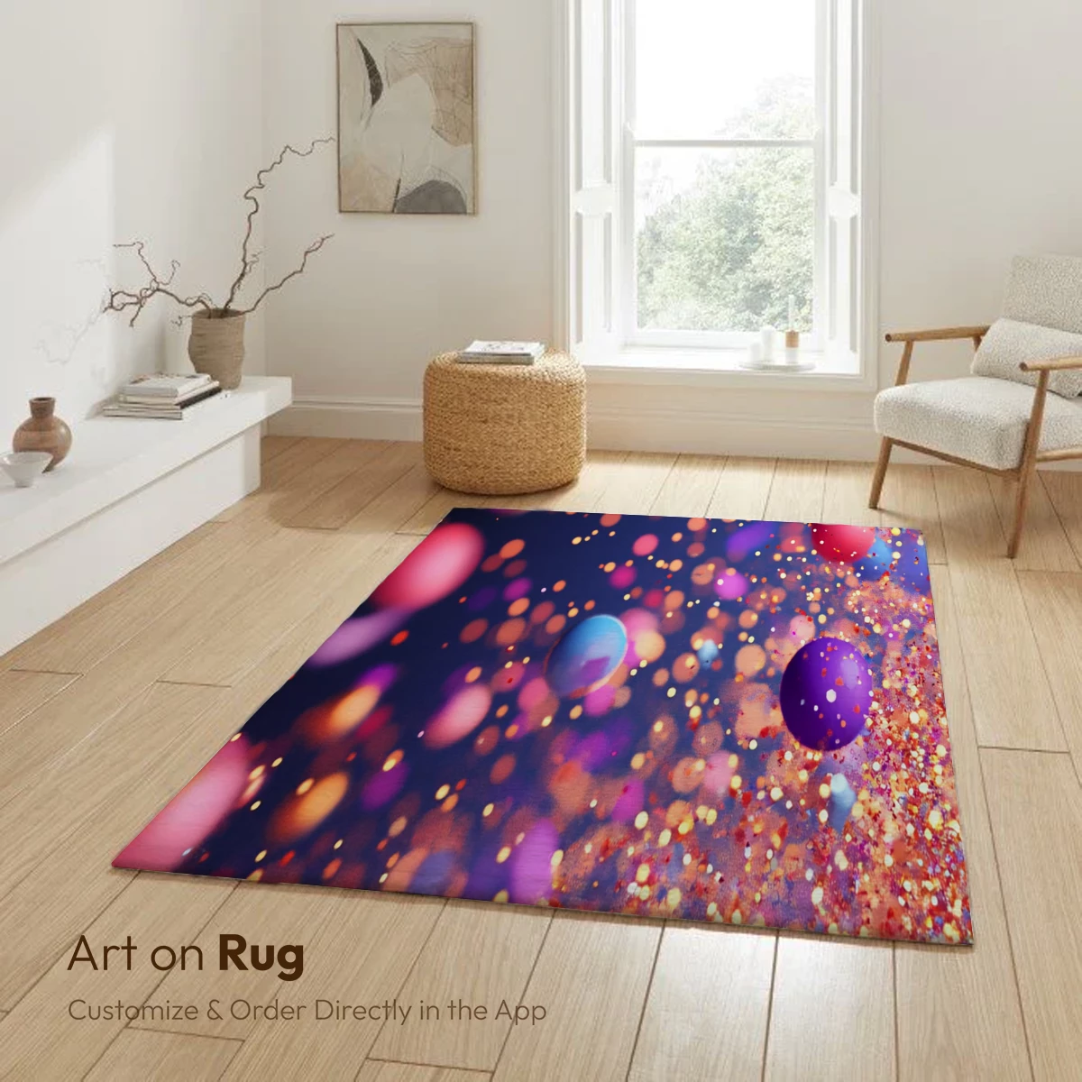 Cosmic Bokeh Symphony: Vibrant Spheres in Ethereal Dance - Image 5