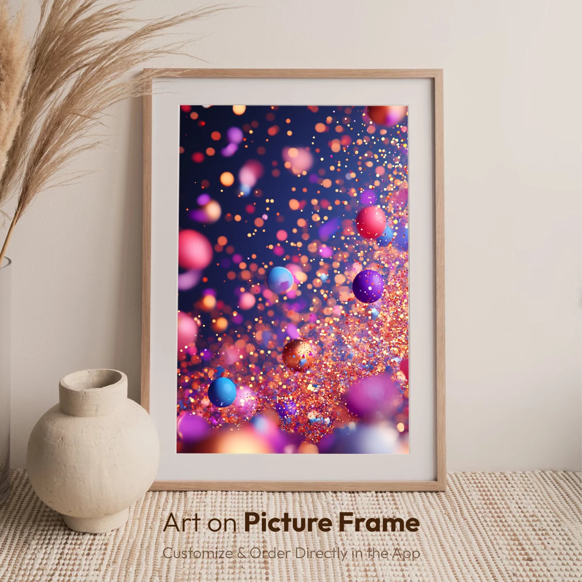 Cosmic Bokeh Symphony: Vibrant Spheres in Ethereal Dance - Image 6