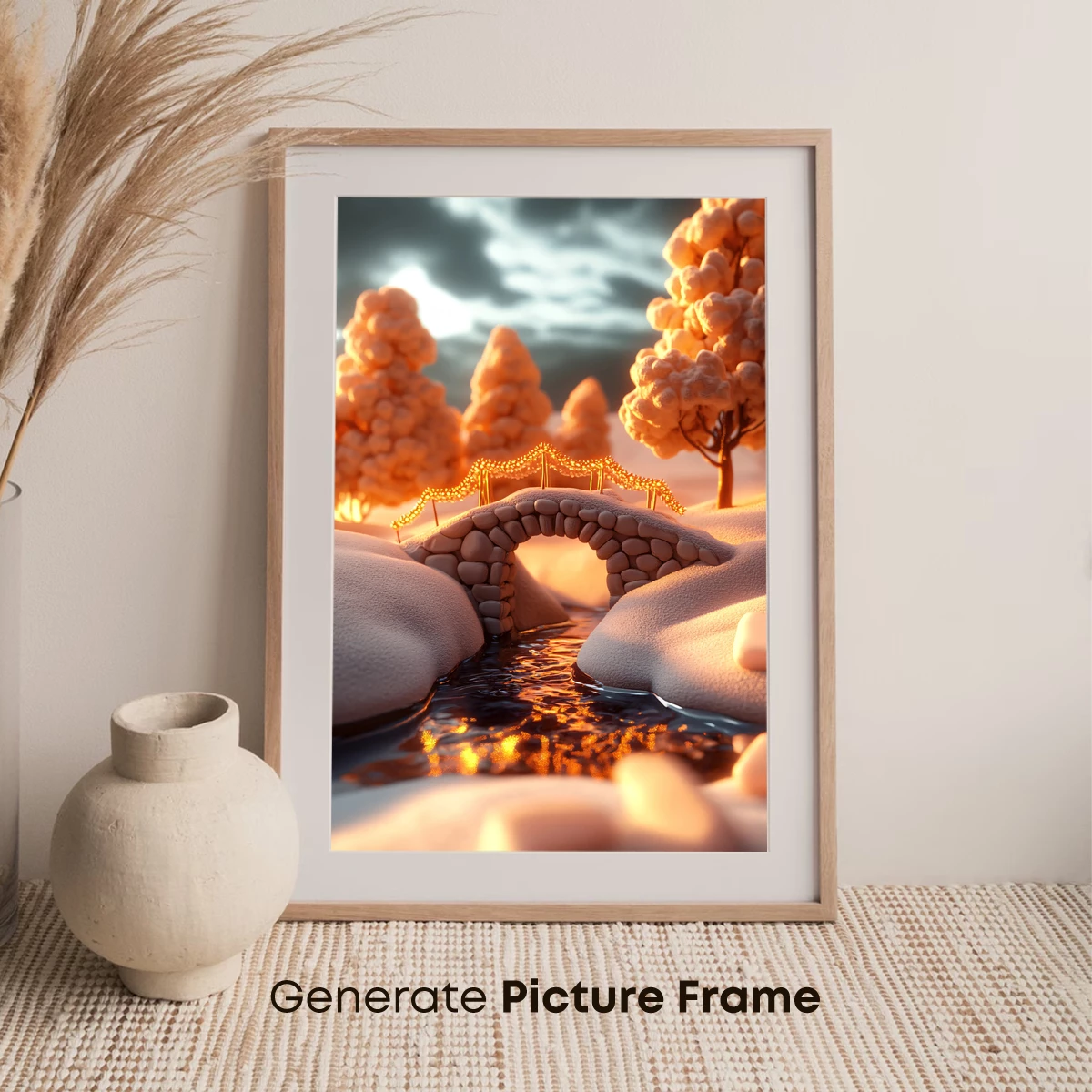 Enchanted Stone Bridge at Sunset - Image 7