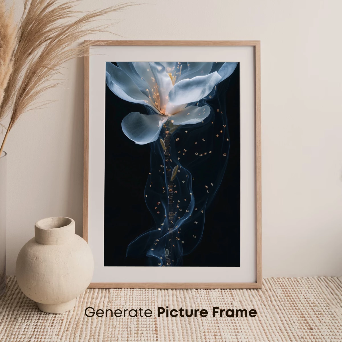 Ethereal Bloom: Digital Artistry of a Glowing Flower - Image 7