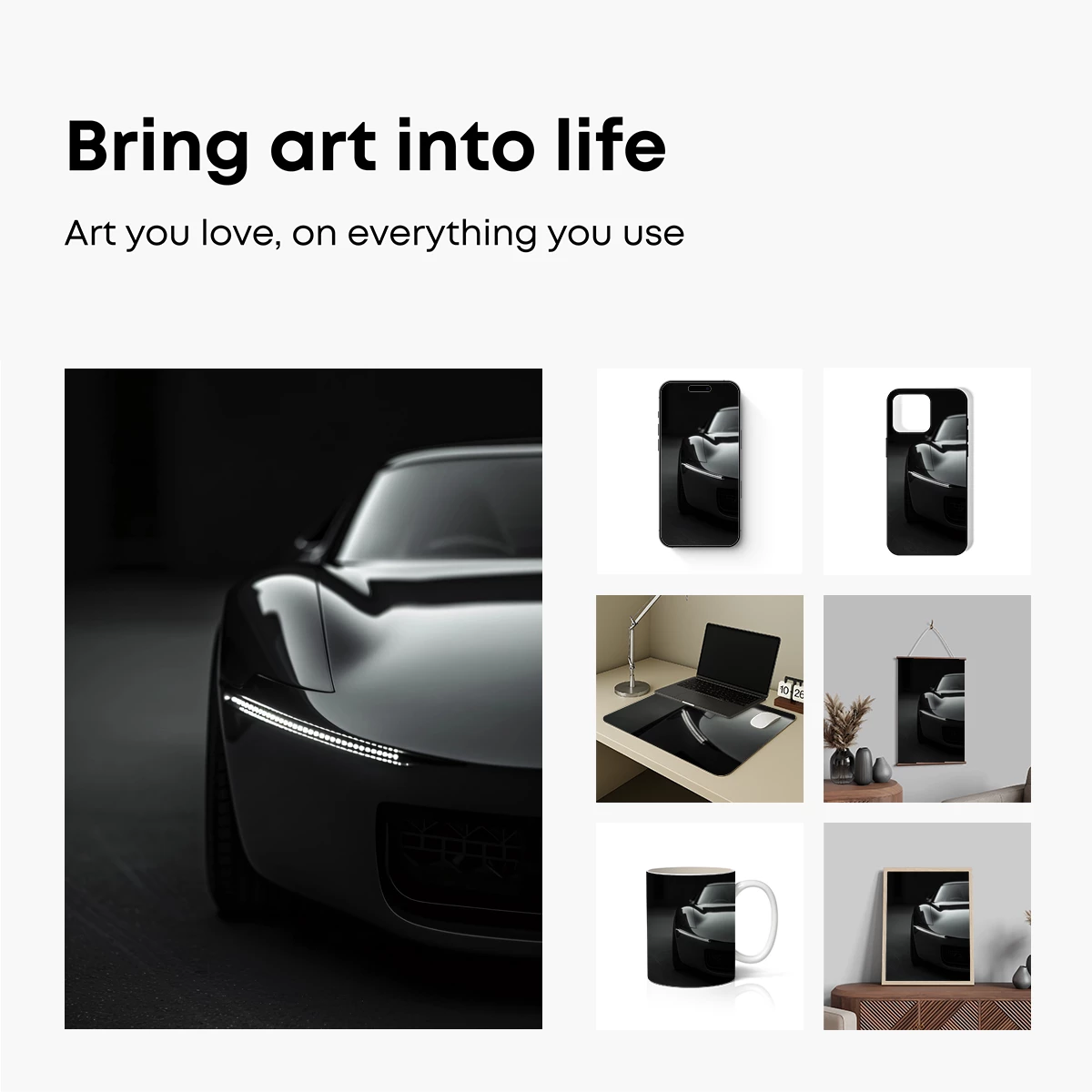 Elegant Stealth: Futuristic Car in Shadow - Image 2