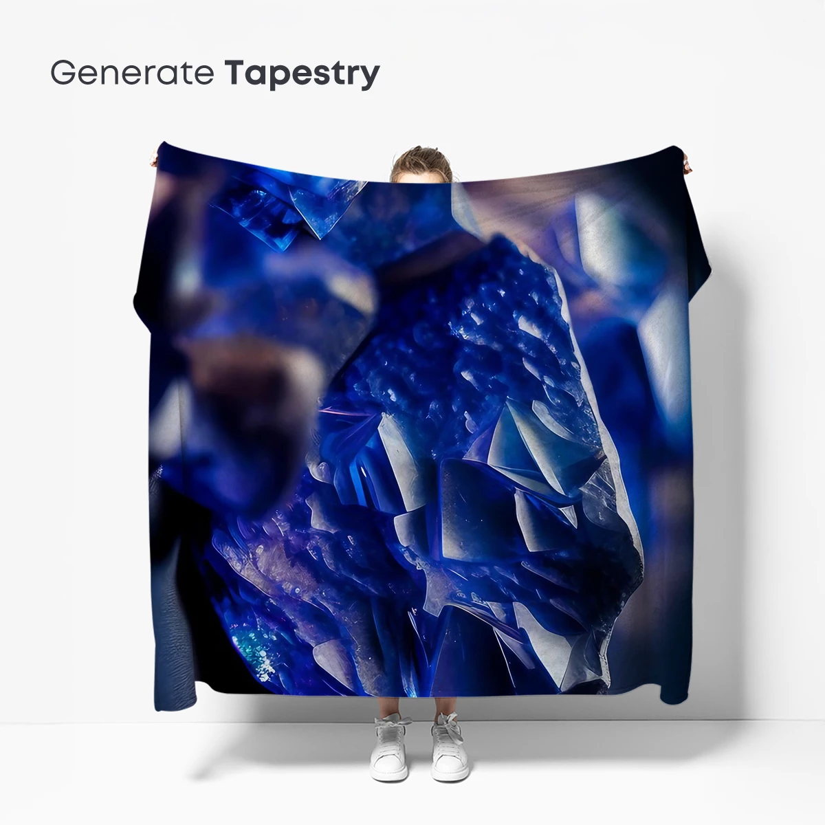 Crystaline Blue Odyssey: A Luminous Geode Fantasy - Image 5