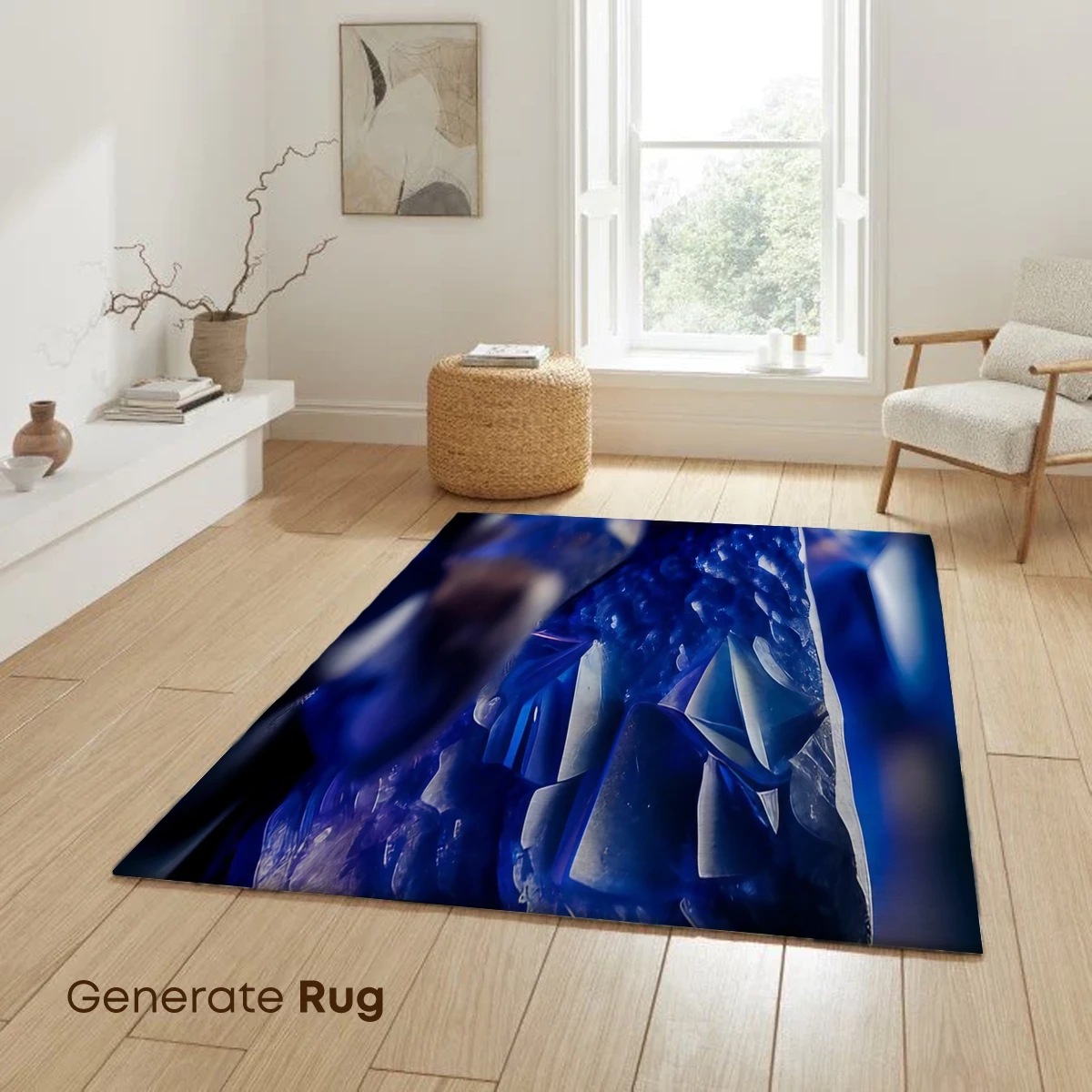 Crystaline Blue Odyssey: A Luminous Geode Fantasy - Image 6