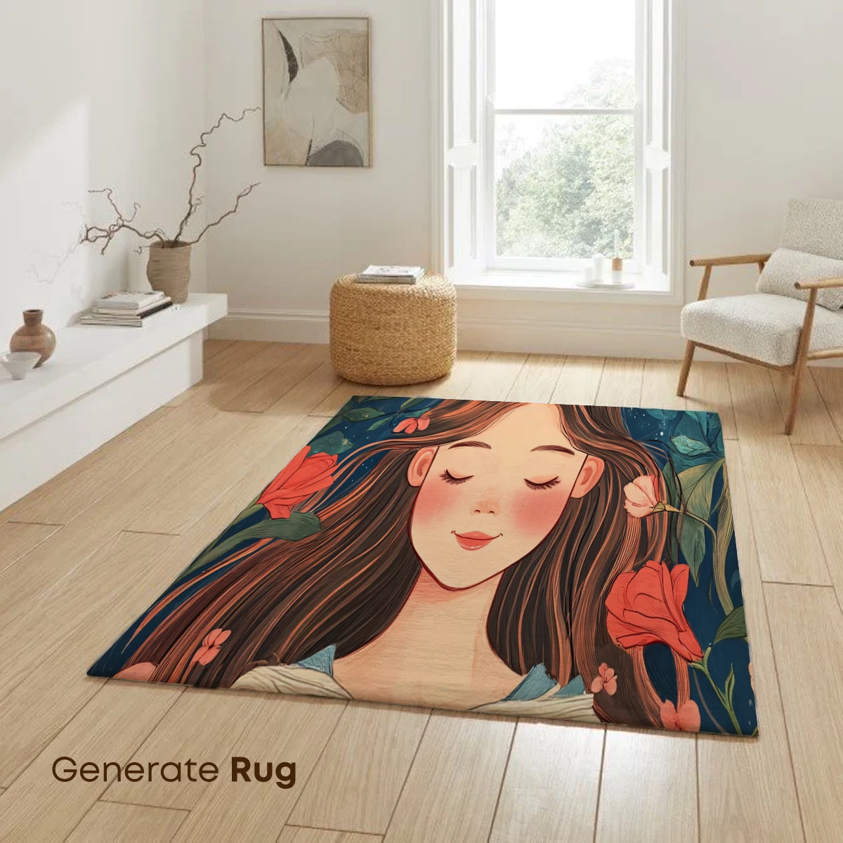 Enchanted Reader Amidst Floral Whispers - Image 6