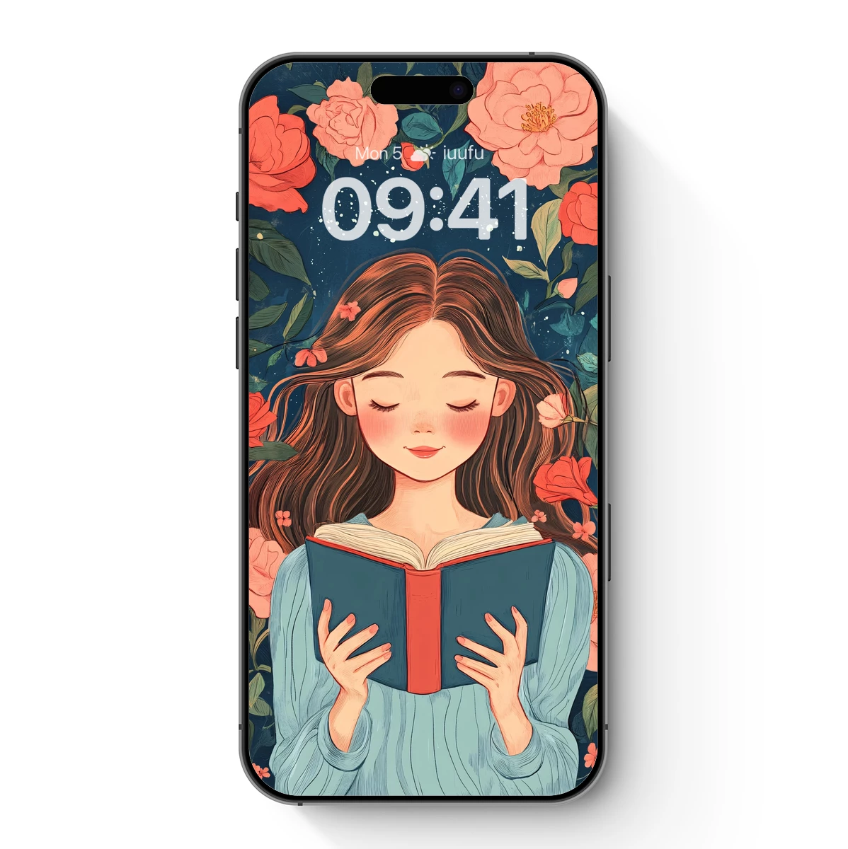 Enchanted Reader Amidst Floral Whispers Enchanted Reader Amidst Floral Whispers