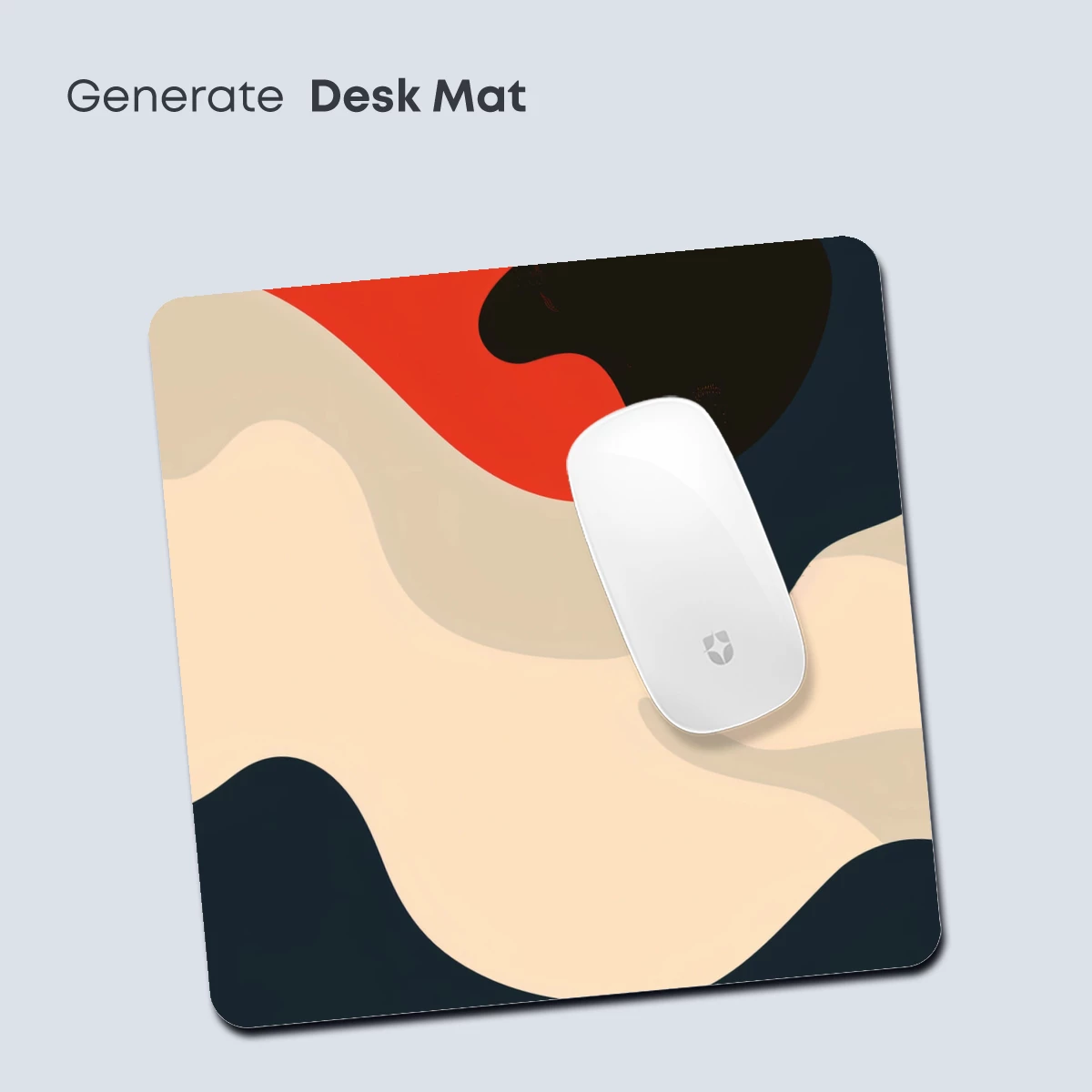 Abstract Fusion: Red, Black, and Cream Waves - Image 4