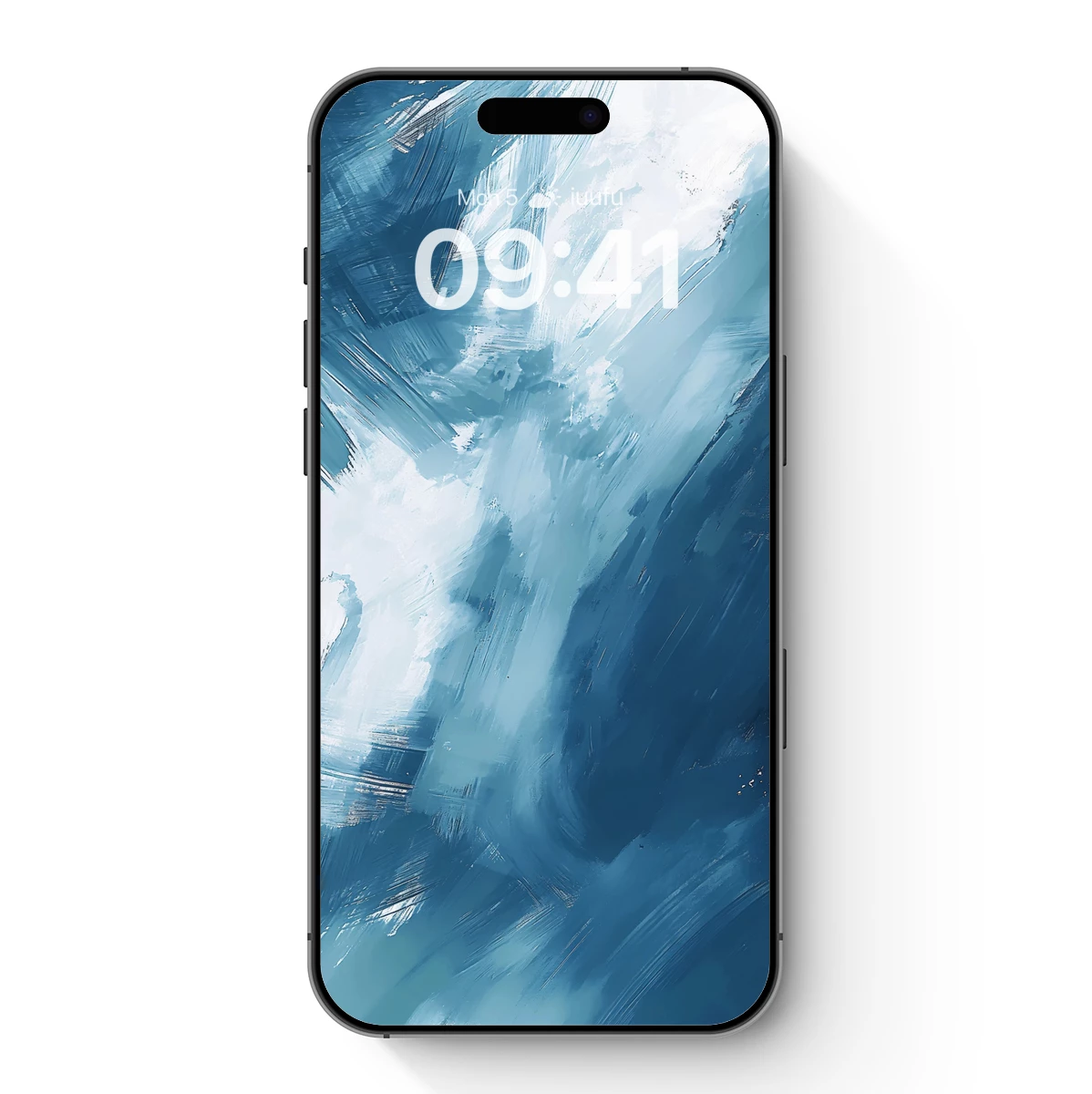 Abstract Blue Symphony: Brushstroke Elegance