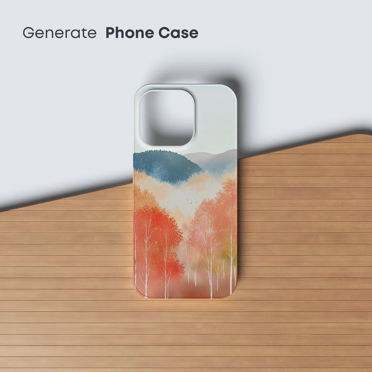 Autumnal Whisper: Birch Trees in Misty Hues - Image 3