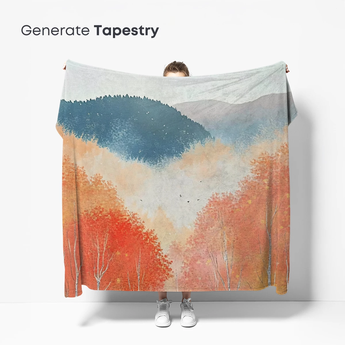 Autumnal Whisper: Birch Trees in Misty Hues - Image 5